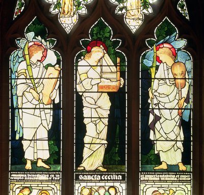 St. Cecilia and Two Angels, 1870s by Edward Burne Jones